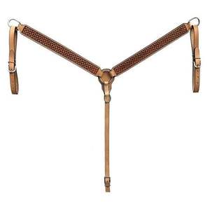 Collares de pecho para caballo estilo western, hechos a mano con cuero genuino y un hermoso diseño repujado. - Product Image 2