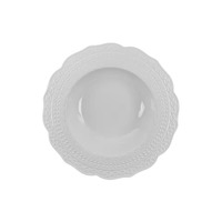 Services de table en porcelaine fine rose et bleue, style romantique français, avec assiettes de présentation en céramique à motif dentelle en relief, pour mariages, hôtels et banquets