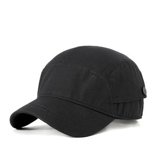 <b>Black</b> <b>Baseball</b> <b>Cap</b> Unisex Adjustable Breathable Waterproof Twill Hat for Adults Casual Spring Summer Wear - Product Image 1