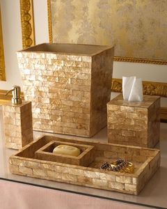 Juego de Accesorios de Baño de Diseño en Madreperla, Tazón Elaborado para Espacios de Baño Contemporáneos con Detalles Artesanales Únicos - Product Image 1