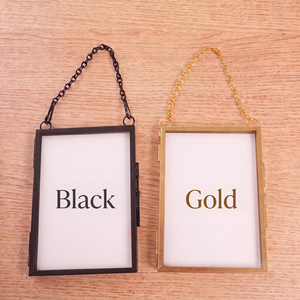 Cadre photo mural carré en verre transparent finition noire pour photos pressées, décoration murale pour la maison et le bureau - Product Image 5