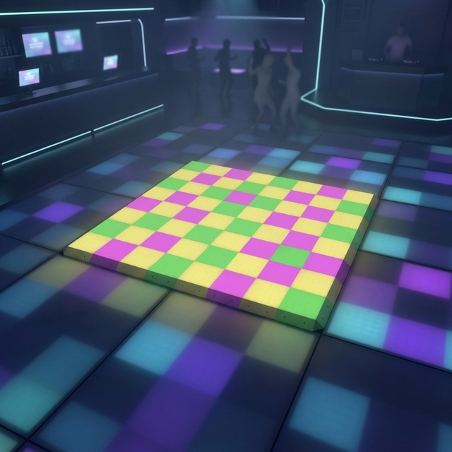 Outdoor Led Lighted Portable Dance Floor Tiles Pressure Sensitive Interactive Game Square Led Dance Floor for Light Show Wedding