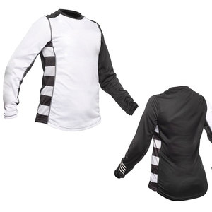 Jersey de Motociclismo Unisex de Manga Larga, Blanco y Negro, con Bloques de Color, de Secado Rápido, de Poliéster, para Carreras, para Adultos, para Todas las Estaciones - Product Image 1