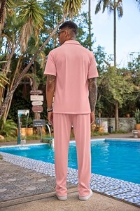 Women <b>Pajama</b> <b>Set</b> V Neck Short Sleeve Loungewear Two Piece Sleepwear Bamboo Blend Lounge Outfit - Product Image 6