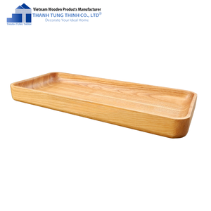 Bandeja de Servir de Madera Ecológica y Duradera Thanh Tung Thinh, Hecha a Mano, Pulida, con Patrón de Madera Natural, Apta para Alimentos, de Grado Doméstico - Product Image 1