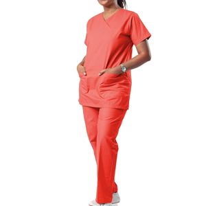 Conjuntos de Uniformes Médicos Personalizados para Enfermeras, Trajes Deportivos Elásticos de Moda para Hospital, Blusa de Manga Corta, Uniformes de Enfermera - Product Image 4