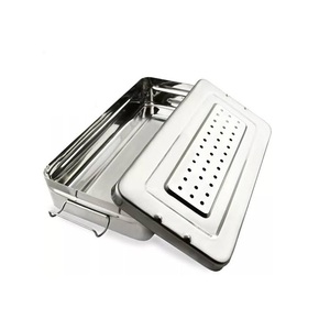 Boîte en acier inoxydable de qualité supérieure pour le stockage et l'autoclavage d'instruments chirurgicaux 500 x 200 x 120 mm - Product Image 2