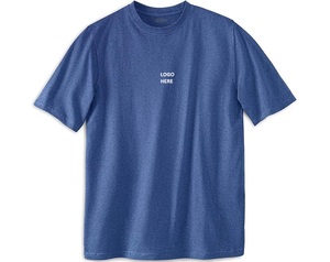 Camiseta de punto azul jaspeado para hombre, corte holgado, cuello redondo, manga corta, estampada, transpirable, ecológica, informal - Product Image 5