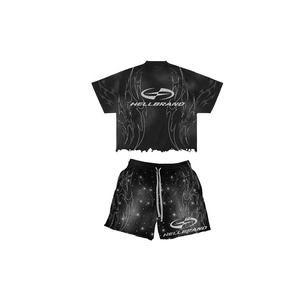 T-shirts de rue vintage pour hommes unisexe de haute qualité, délavés à l'acide, en coton à manches courtes, avec logo personnalisé et couleurs personnalisées. - Product Image 1