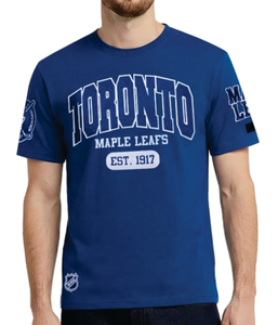 Toronto pour Est. T-shirt décontracté pour homme 1917 en jersey 100% coton 240g, col rond, manches courtes, coupe classique, logo imprimé sur le devant - Product Image 6