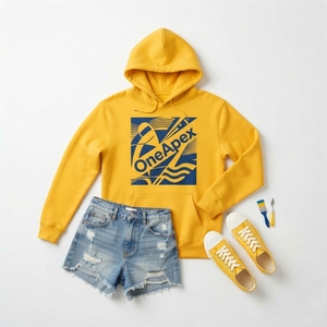 Sudadera con Capucha Amarilla Bordada para Hombre, Sudadera de Felpa de Algodón Premium, Ropa Urbana, Logotipo Personalizado, Venta al Por Mayor, Moda - Product Image 4