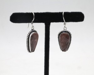 Natural Agate <b>Hoop</b> Earrings with German <b>Silver</b> – Handmade Gemstone <b>Hoop</b> Jewelry for Women - Product Image 1