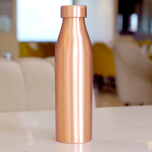 100% Pure Copper Hammered Water <b>Bottle</b> Handmade Solid Copper Drinking <b>Flask</b> Leak Proof Reusable <b>Bottle</b> for Healthy Hydration - Product Image 3