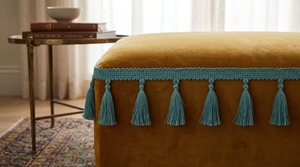 Elegante Ribete de Encaje con Borlas de Poliéster y Borde Tejido para Cortinas, Decoración del Hogar y Textiles Decorativos - Product Image 1