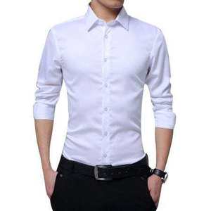 Chemise décontractée officielle pour homme de haute qualité, 100 % coton tricoté, manches longues, col en V, bouton unique, en flanelle, respirante pour l'été - Product Image 1