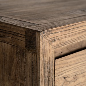 Modern <b>Rustic</b> Wooden Chest of Drawers Solid Teak Storage <b>Cabinet</b> for Luxury Bedroom Interior Furniture - Product Image 1