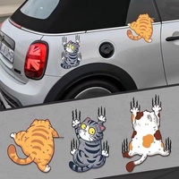 Autocollant DTF UV motif chat mignon Delarchi OT9 pour pare-brise de voiture et moto, imprimé sur mesure, fabriqué au Vietnam, autres matériaux