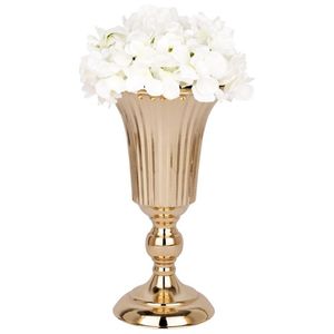Jarrón de Latón Antiguo, Florero Metálico, Centro de Mesa, Jarrones Dorados de Lujo para Decoración de Bodas y Hogar, Adornos para Arreglos Florales - Product Image 2