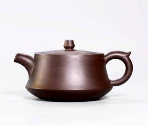 Tetera Original de Arcilla Zisha de Yixing, Hecha a Mano, de Forma Redonda y Estilo Libre, Arcilla Púrpura Natural, Juego de Té para el Año Nuevo Chino - Product Image 4