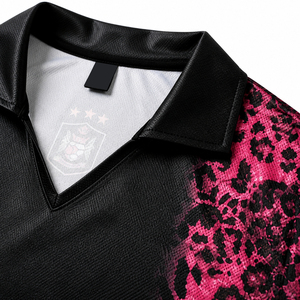 Maillot de football personnalisé pour homme, noir et rose, sublimation, uniforme d'équipe, fabricant de vêtements de sport OEM ODM, marque privée - Product Image 5