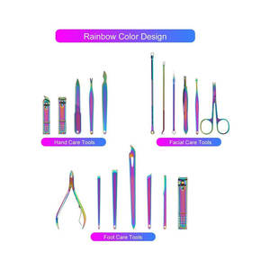 Ensemble de manucure professionnel de bonne qualité, kit de 18 pièces en acier inoxydable pour femmes - Product Image 4