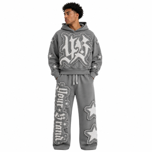 Wholesale mens sweatsuits mens <b>athletic</b> tracksuit range for mens gymwear brands, with custom logo and low MOQ - Product Image 6