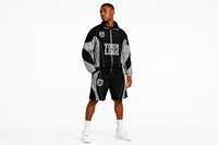 Ensemble survêtement coupe-vent pour homme avec logo personnalisé, veste zippée intégrale et short, vêtements de sport, ensemble deux pièces en nylon pour homme