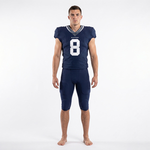 Camiseta de Fútbol Americano Sublimada, Diseño Personalizado con Nombre del Equipo, Protección UV, Tela de Secado Rápido, Uniforme Deportivo para Adultos, Invierno - Product Image 1