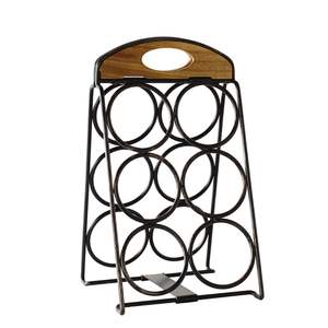 Modern Metal Honeycomb Wine Rack Geometric 6 Bottle Gold Countertop Wine Holder Freestanding Tabletop Wine <b>Shelf</b> <b>Bar</b> Accessories - Product Image 6