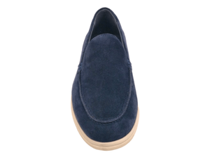 Mocasines de Gamuza Azul Marino para Hombre, Sin Cordones, Punta Redonda, Transpirables, Entresuela de EVA, Suela de Goma, para Todas las Temporadas, Casuales - Product Image 5