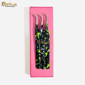 Stainless Steel 3PCS Lash Tweezers Set <b>Pink</b> Kit Professional Beauty Technicians <b>Tool</b> Custom Logo Smooth Tip Durable - Product Image 5