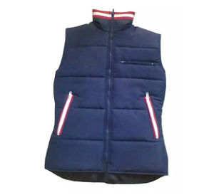 Gilet matelassé en toile personnalisé pour femme, sans manches, pour l'hiver, vêtement d'extérieur léger et chaud, rembourré, décontracté, OEM - Product Image 1