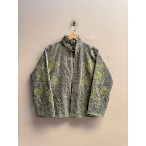 Boho Suzani Quilted <b>Velvet</b> Bomber <b>Jacket</b> with Floral Embroidery Hand Work Wool Lining for Winter <b>Women</b> - Product Image 3