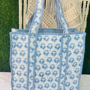 Bolso Tote Acolchado de Algodón con Estampado Indio para Mujer, Bolso Grande con Cierre Abierto y Cadena para Viaje, Idea de Regalo para Cumpleaños/Navidad - Product Image 2