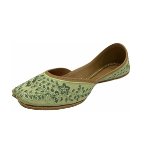 New Arrival Custom Design Best Quality <b>Flip</b> <b>Flop</b> Shoes Khussas Party Wear Fancy Indoor Pakistani Punjabi Jutti Khussa for Ladies - Product Image 2