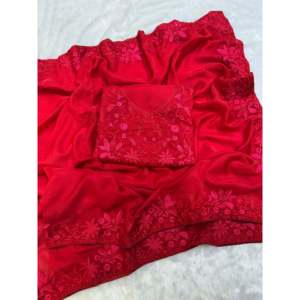 Sari de Diseño con Bordado de Hilos Multicolores para Bodas y Otras Ocasiones - Product Image 2