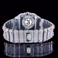 Montre à quartz analogique la plus vendue avec diamants Moissanite pour homme ou montre-bracelet de luxe Hip Hop Bling disponible à bon prix