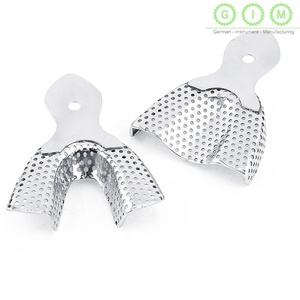 Plateaux d'empreinte orthodontiques professionnels en acier inoxydable, réutilisables et autoclavables, pour moulages dentaires, ensemble d'instruments - Product Image 4