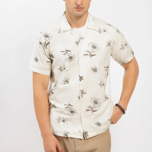 เสื้อเชิ้ตฮาวายแห้งเร็วสำหรับฤดูร้อน ขายส่ง ผลิตจากโพลีเอสเตอร์ 100% ชุดเสื้อและกางเกงขาสั้นสองชิ้นลายพิมพ์ เสื้อฮาวายสำหรับผู้ชาย - Product Image 5