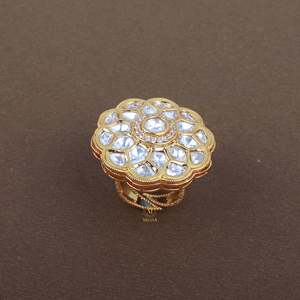 Riva Polki Designer Casual Women's Zircon Gemstone Fashion Ring - Product Image 2