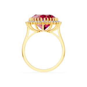 Anillo Personalizado de Oro Sólido de 14K, 9K, 10K, 18K con Gema de Laboratorio de 7 Quilates, Certificado IGI, Joyería Fina Ética, MOQ 3 Piezas, 10 Piezas, RJC OEM ODM E201344 - Product Image 3