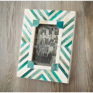 Latest Vintage Handmade Lightweight Durable Bone Inlay Customized Shape Photo <b>Frame</b> Wall <b>Mount</b> Vertical Orientation Unique Craft - Product Image 6