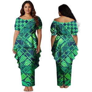 Articles en gros à vendre : Vêtements personnalisés pour femmes, jupes Aloha Island, robes tribales polynésiennes, robes Puletasi Samoan - Product Image 3