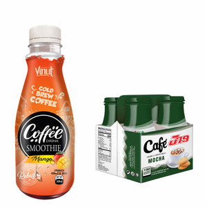 Arabica Robusta Cold Brew Coffee 270 ml Listo para beber VINUT 24 botellas de cartón botella para mascotas No GMO Sin lácteos Etiqueta privada OEM O - Product Image 1