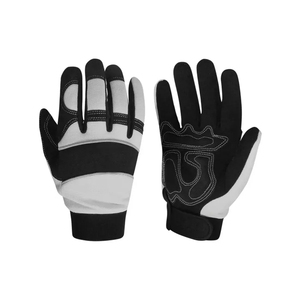 Gants de mécanicien en cuir synthétique Vantrex Industries avec logo personnalisé, poignets et paumes rembourrés flexibles, compatibles avec les écrans tactiles - Product Image 1
