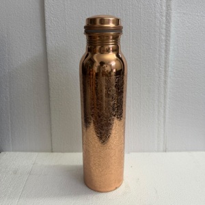 Premium Engraved Pure Copper Water <b>Bottle</b> Leakproof Ayurvedic Copper Vessel Gym Sports Drinkware Flask Wholesale - Product Image 1