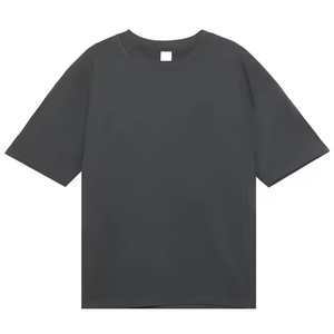 <b>Men's</b> Regular Fit Solid Color O-Neck Short Sleeve Cotton T-<b>Shirt</b> Casual Style Jersey Fabric Knitted Plain Dyed - Product Image 1