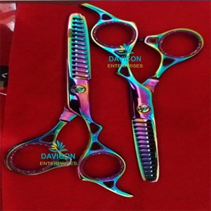 Tijeras de Corte de Pelo Manuales Multicolores de Acero Inoxidable DAVICON DE-03342, Instrumentos Quirúrgicos Básicos Reutilizables con Certificación CE - Product Image 2