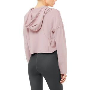 Venta al por mayor personalizado de alta calidad cremallera frontal Running Yoga sudaderas con capucha gimnasio Fitness Casual XS a XXXL Zip Up Sudadera con capucha para las mujeres - Product Image 4