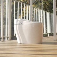 Toilette intelligente TREVI ALB-R14655 Produit coréen avec buse autonettoyante en acier inoxydable Aucun stockage d'eau requis